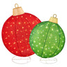 Lighted Pop-Up Christmas Ornaments Outdoor Decoration Set 2 Pc LED
