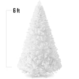 Artificial White Christmas Tree Unlit Pine Design Easy Assembly