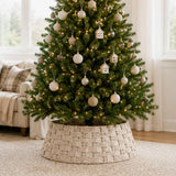 36in Woven Hyacinth Christmas Tree Collar Basket Base Cover