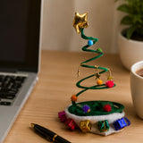 Christmas Tree Hat Plush Coil Spring Holiday Costume Hat