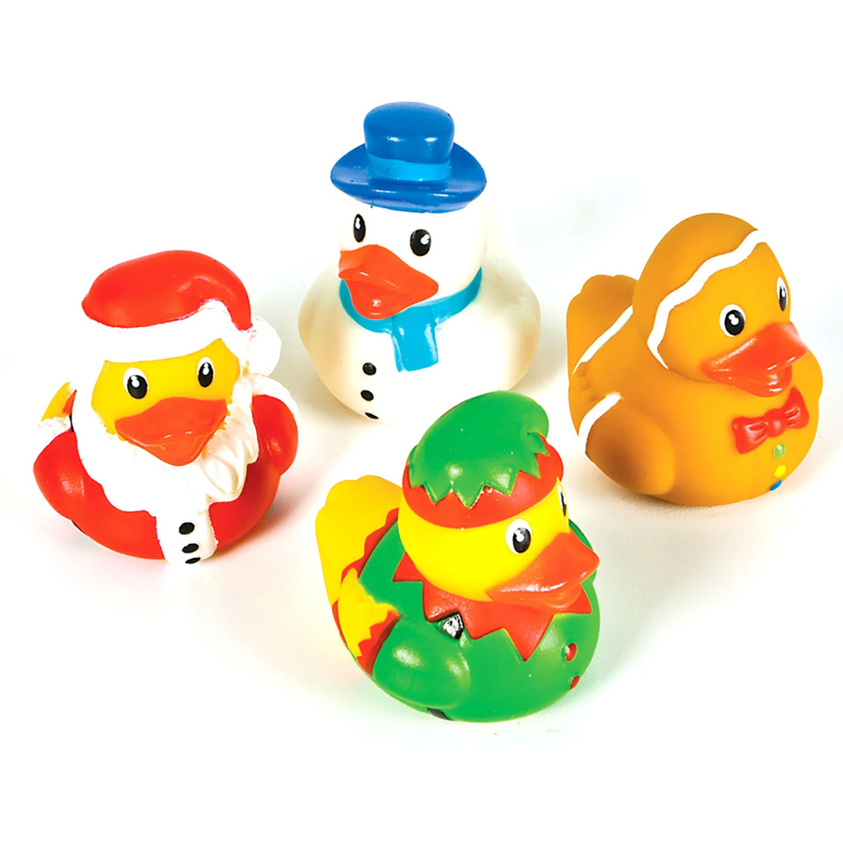 Holiday Rubber Ducks Assorted Christmas Toys 12 Pc