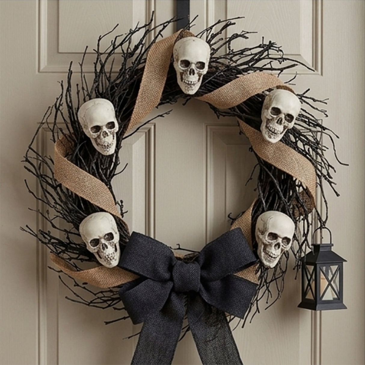 Bag of Skulls Halloween Decorations (12 Pc Set, 5 inch Plastic Skulls)