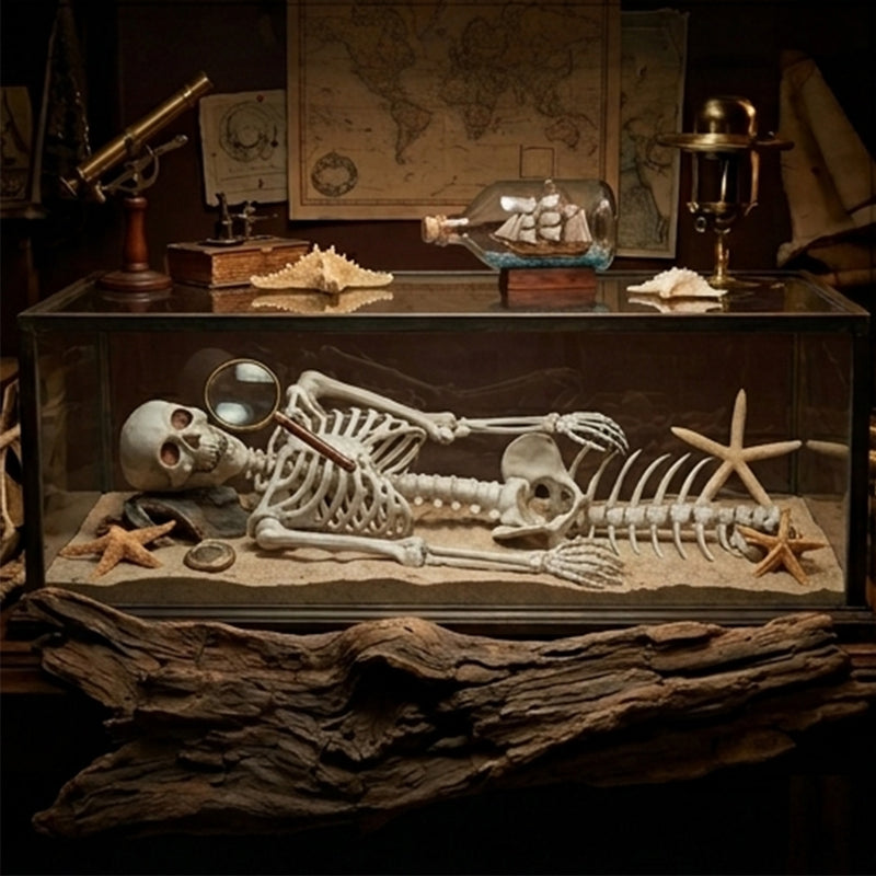 6 Ft. Life-Size Mermaid Skeleton Plastic Halloween Decoration