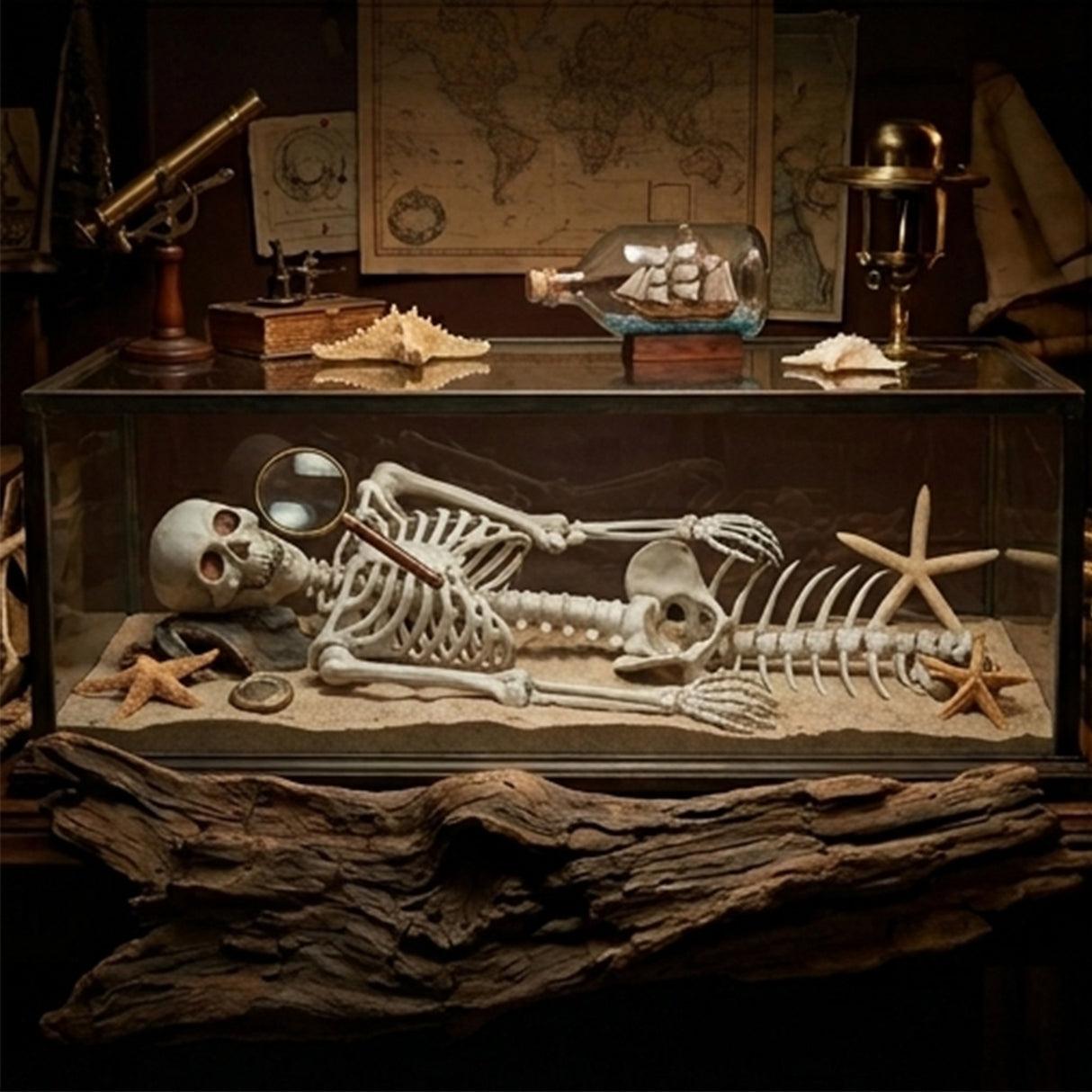 6 Ft. Life-Size Mermaid Skeleton Plastic Halloween Decoration