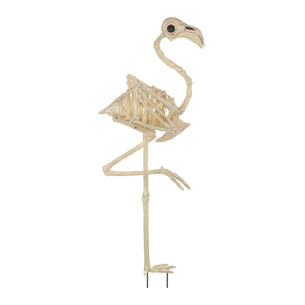 33 3/4" Flamingo Plastic Skeleton Halloween Decoration Yard Prop