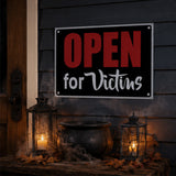 Reversible “We’re Dead” Halloween Sign Decoration (11" x 9")