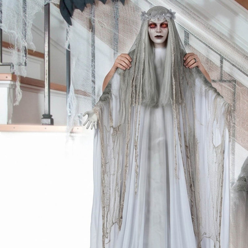 Standing Ghost Girl Halloween Decoration – 5 ft 7 in