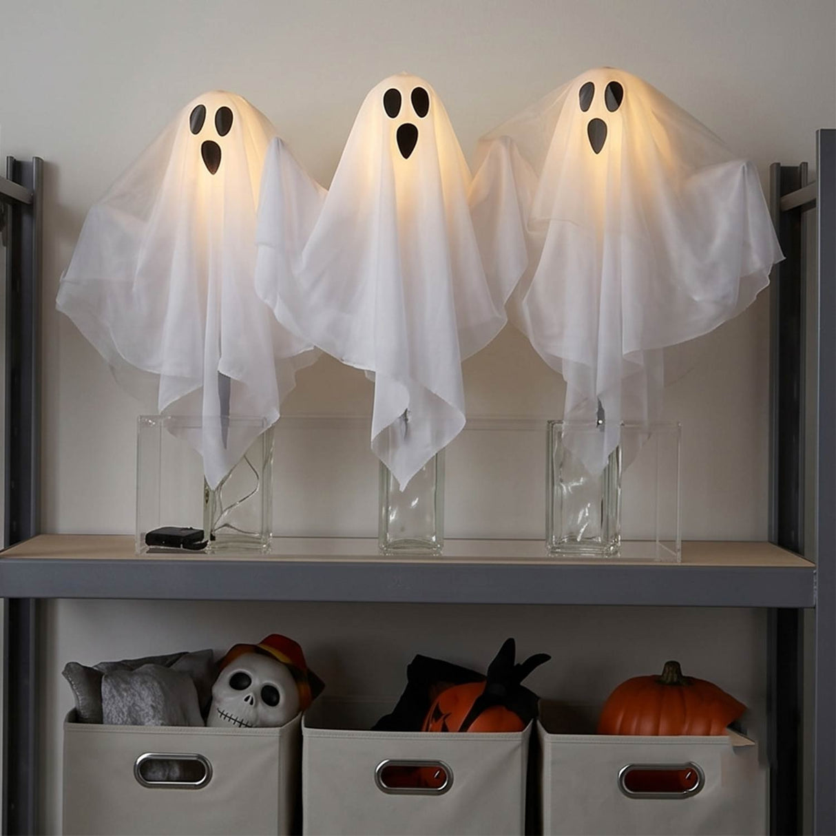 20" LED Ghost Yard Stakes – 3 Pc Set