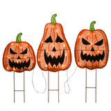 26 in. Halloween Pre-Lit Jack-O-Lantern Garden Stakes with LED Lights