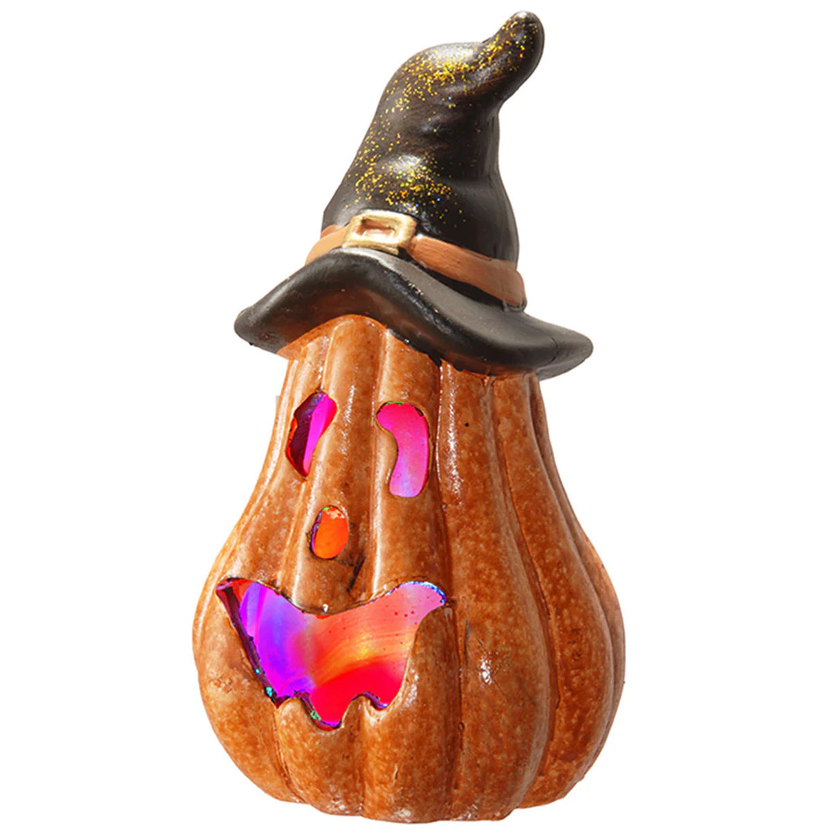 8IN Halloween Jack O’ Lantern LED Lighted Pumpkin Decor