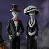 13 in. Halloween Skeleton Couple in Formal Attire Decoration