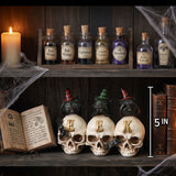5 in Three Black Cats EEK Skull Halloween Tabletop Decor