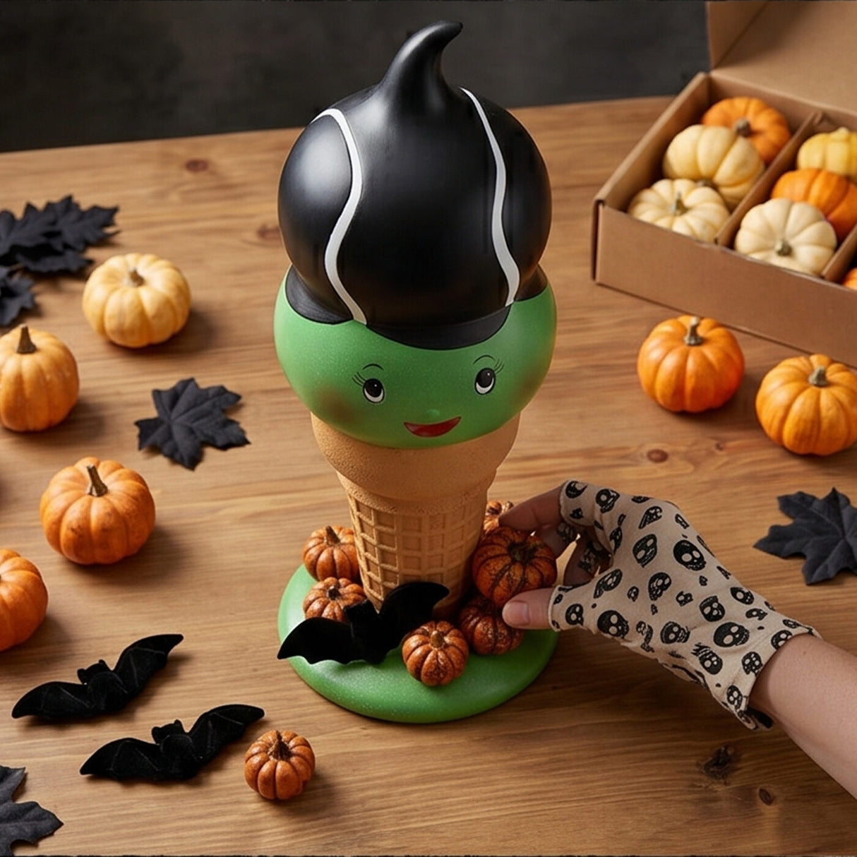 14 in Frankenstein I-Scream Cone Halloween Tabletop Decor