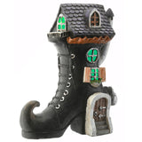 6IN Pre-Lit Haunted Boot House Halloween LED Decor