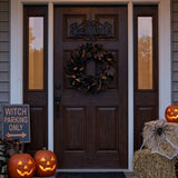 16 in Halloween Beware Metal Wreath Hanger Door Decoration