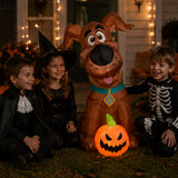 42IN Scooby-Doo Inflatable Halloween Decoration with Pumpkin & LED Lights