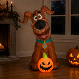 42IN Scooby-Doo Inflatable Halloween Decoration with Pumpkin & LED Lights