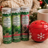 Scentsicles Red Snowflake Warmer Set with 1 White Winter Fir & 1 Snowberry Pine