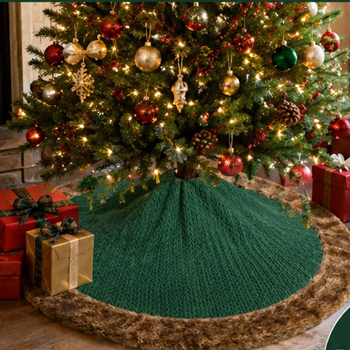 48 in. Rural Homestead Collection Quilted Tree Skirt
