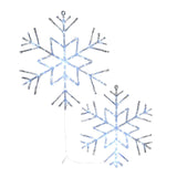 24IN Pre-Lit Six Point Star Snowflake with Cool White LED Lights