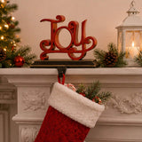 8IN JOY Christmas Stocking Holder with Gold Trim