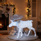 50IN Pre Lit Moose Decoration with Cool White LED Lights