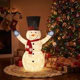 72 in. Snowman Decoration with White LED Lights