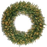 Pre-Lit 48 in. Norwood Fir Christmas Wreath with 300 Warm White LED Lights