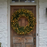 Pre-Lit 48 in. Norwood Fir Christmas Wreath with 300 Warm White LED Lights