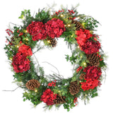 Pre-Lit 30 in. Vienna Waltz Christmas Wreath with Warm White LED Lights