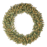 48IN Pre Lit Downswept Douglas Wreath with Warm White LED Lights