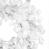 24IN Winter Frost White Christmas Wreath with Silver Accents