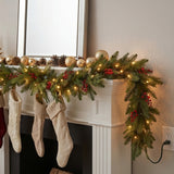 9FT Pre-Lit Classical Collection Garland with Clear Lights