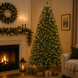 9ft Pre-Lit Dunhill Fir Christmas Tree with 900 Clear Lights