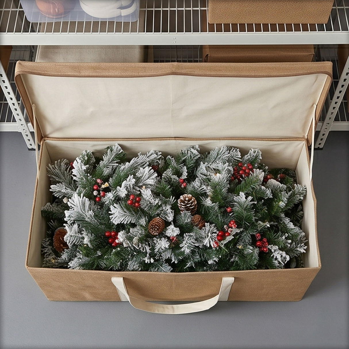 9ft Pre-Lit Snowy Bedford Pine Christmas Tree with Clear Lights & PowerConnect