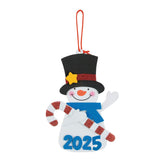 Dated Snowman Christmas Ornament Craft Kit Makes 12