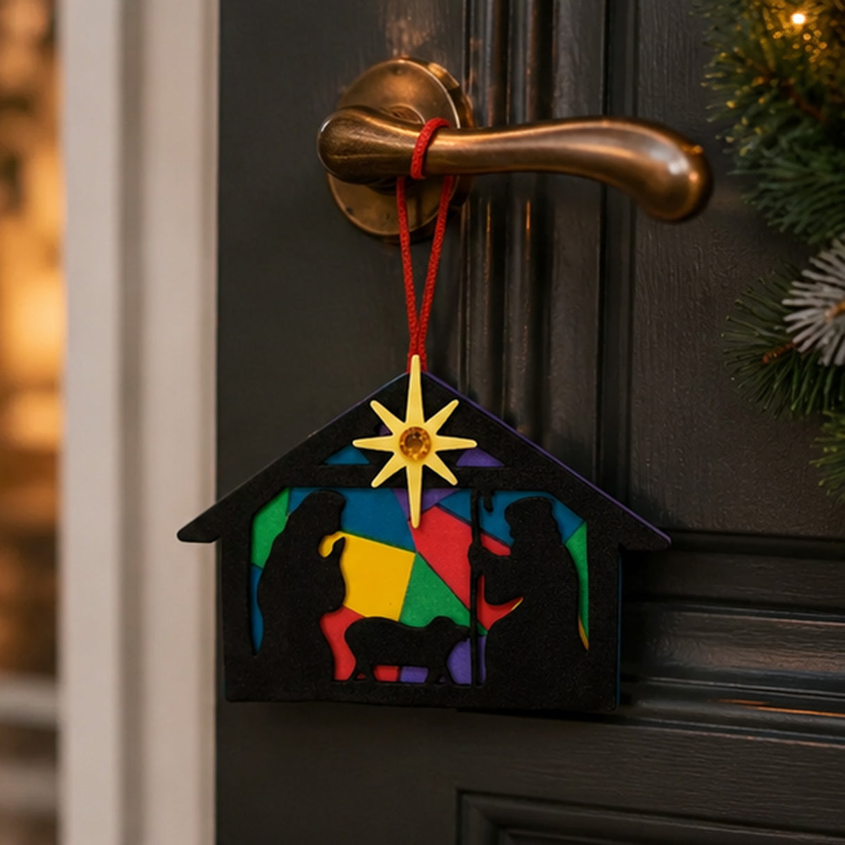 Nativity Silhouette Christmas Ornament Craft Kit 12 Pack
