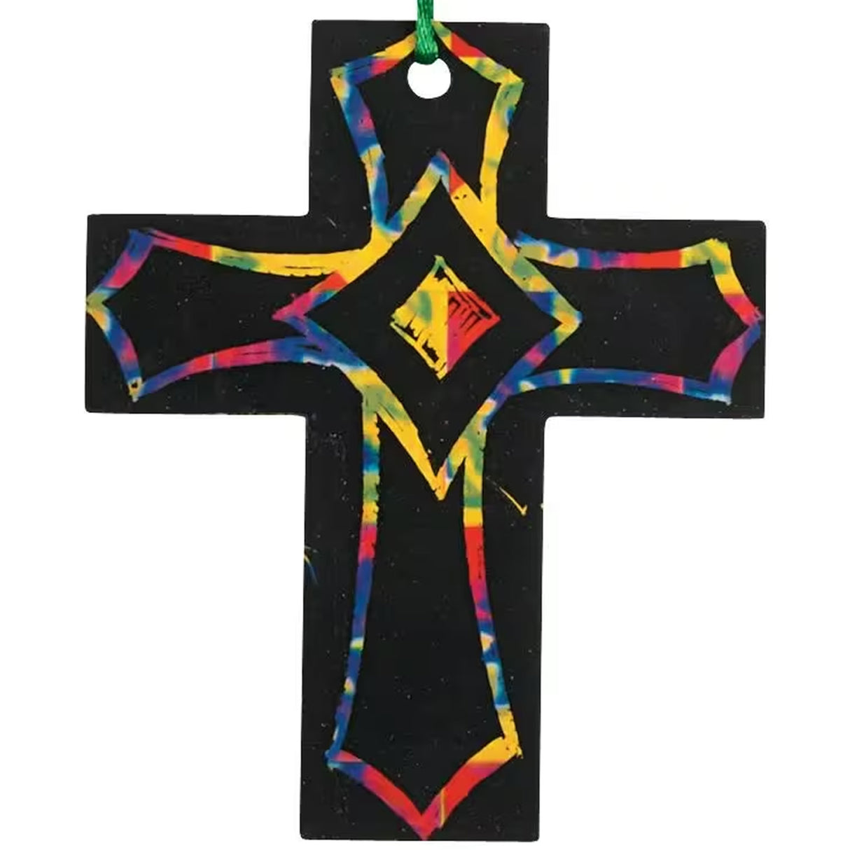 Religious Magic Color Scratch Cross Ornament Craft Kit 24 Pack