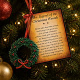 Legend of Christmas Wreath Resin Ornaments 3 Inch 12 Pc with Card