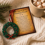 Legend of Christmas Wreath Resin Ornaments 3 Inch 12 Pc with Card