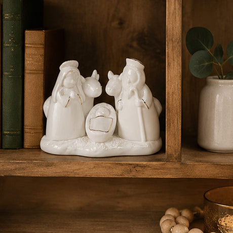Holy Family Porcelain Nativity Figurine Christmas Decor