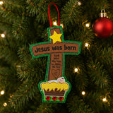 Jesus Was Born Christmas Ornament Craft Kit 12 Pc DIY Foam
