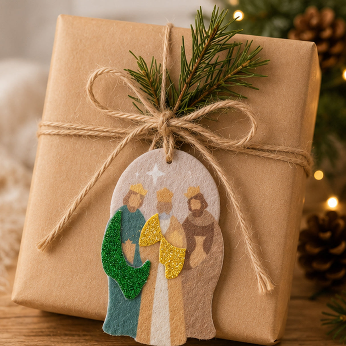 Simple Blessings Nativity Felt Christmas Ornaments 4.5 Inch 12 Pc