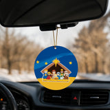 Nativity Paper Sticker Scene Christmas Ornaments 5 Inch 24 Pc