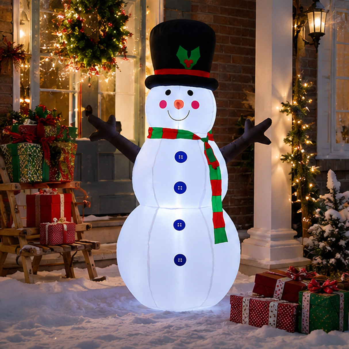 Lighted Snowman Christmas Inflatable 5 Ft Outdoor LED Yard Decor
