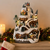 Alpine 18 Inch Musical Lighted Winter Wonderland Holiday Figurine