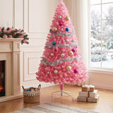 Artificial Colored Christmas Tree Unlit Pine Design Easy Assembly