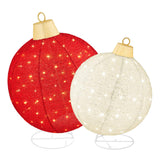 Lighted Pop-Up Christmas Ornaments Outdoor Decoration Set 2 Pc LED