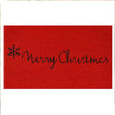 Red Merry Christmas Coir Door Mat 17x29 Inch Holiday Welcome Mat