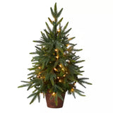 2.5 Ft Artificial Christmas Tree with Copper Planter and Clear Lights